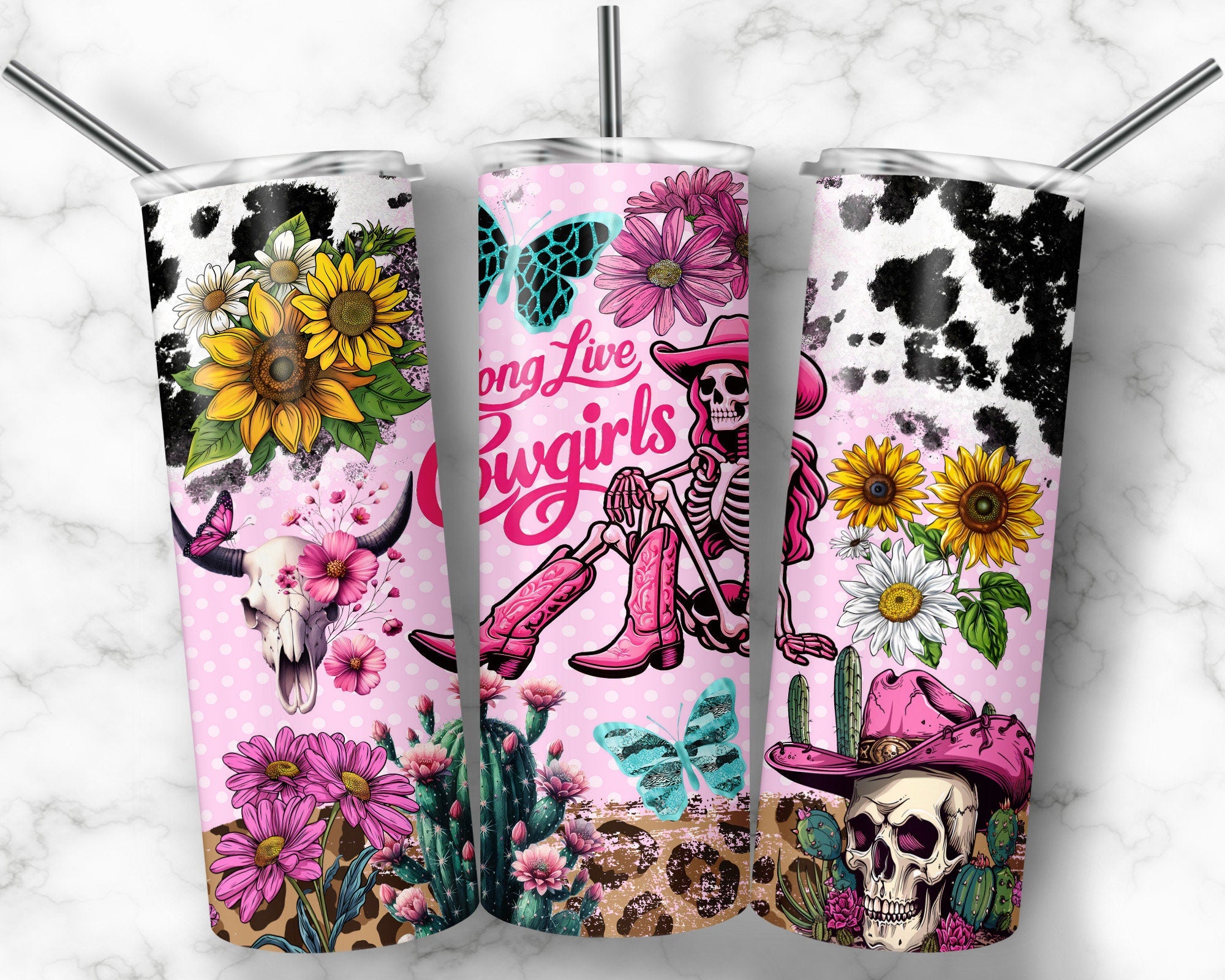 Cowgirl Tumbler Wrap, 20oz Skinny Sublimation Tumbler Design, Pink Western Sublimation Design Png, Floral Western Tumbler Png Downloads