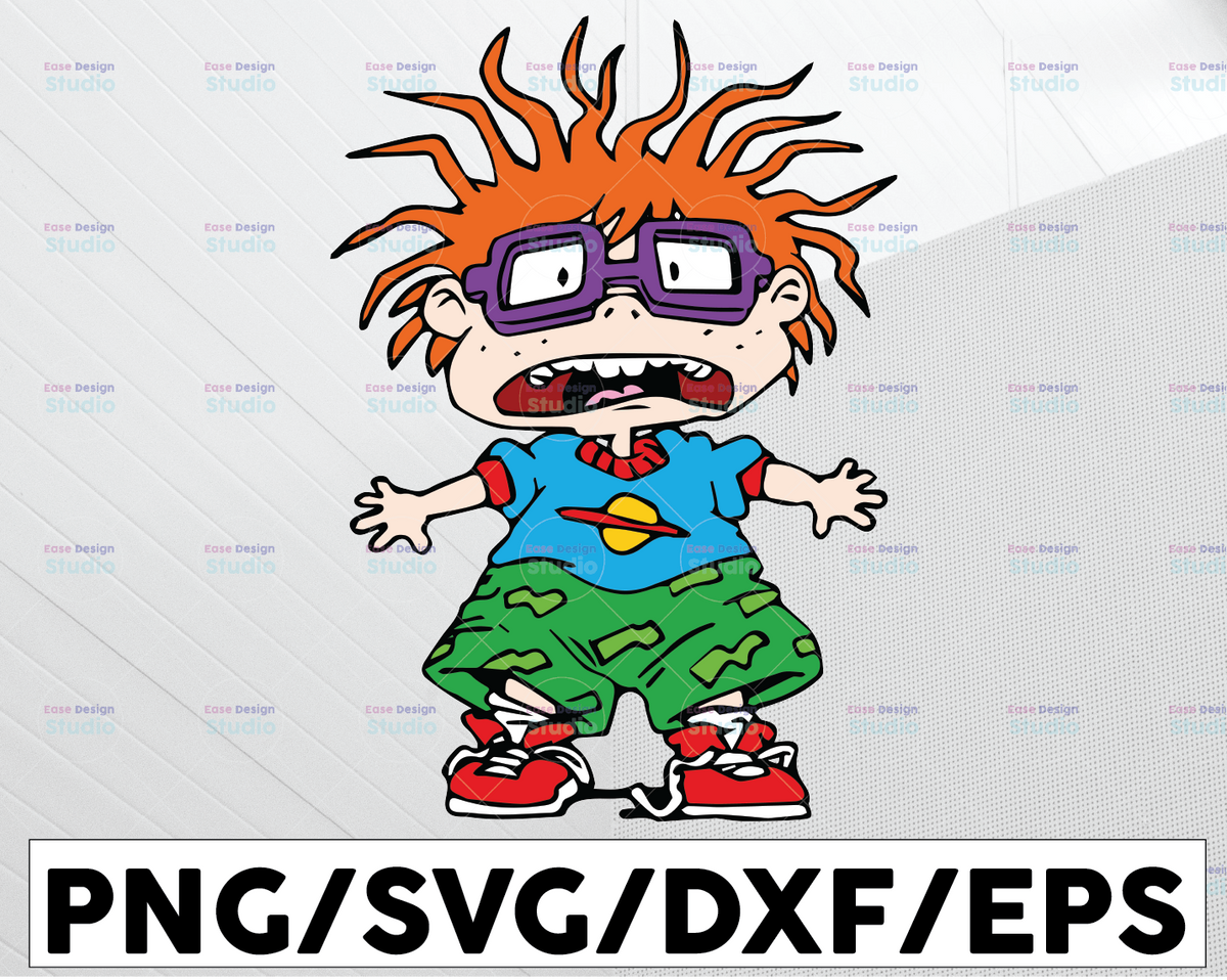 Chuckie Finster Rugrats SVG, PNG, dxf, Cricut, Silhouette Cut File, In